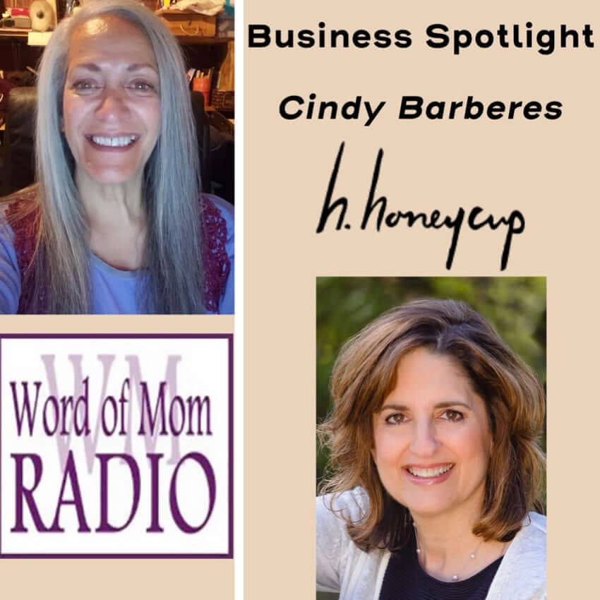 Photos of Cindy and Dori for blog: H. HONEYCUP FOUNDER FEATURED ON WORD OF MOM MEDIA