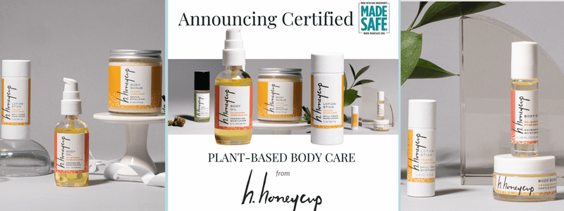 Banner showing H. Honeycup MADE SAFE Certified Products