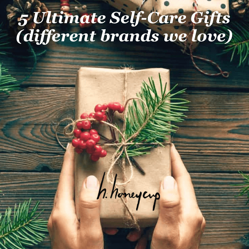 Brown package with greens and berries for blog: 5 ULTIMATE SELF-CARE GIFTS WE LOVE: HOLIDAY GIFT GUIDE