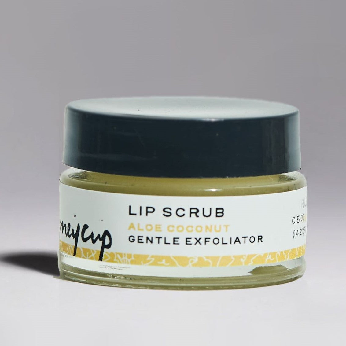 Lip scrub aloe coconut all natural skin care ingredients in recyclable jar